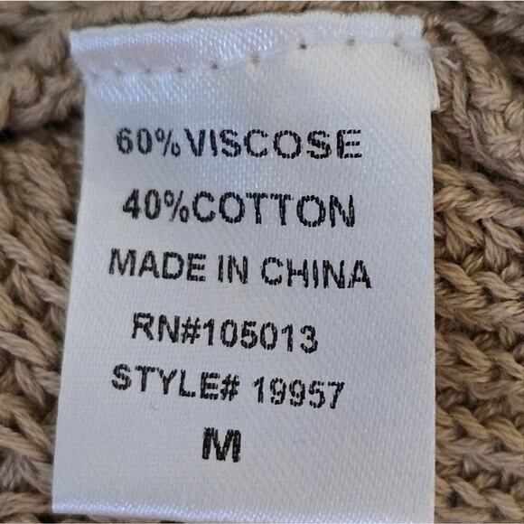 Andree by Unit Beige‎ Victorian Crochet Lace Inset Sweater Women's Size Medium - Picture 8 of 9